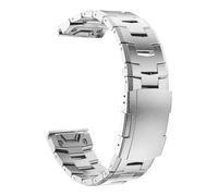 FYXT Titanium Watch Band QuickFit 26mm Compatible With Garmin Fenix 7X 7 6 6X Pro 5X Plus Mk2 Metal Strap 22mm Epix Gen 2 MARQ 955 D2 G1 Bracelet(Silver,QuickFit 22mm)