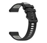 FYXT Two-tone sports silicone strap Compatible With Garmin Forerunner 965 955 Solar 945 935 745 22mm Watch Band Replacement Wristband Bracelet(Black Gray,For Forerunner 945)