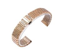 FYXT Watch Accessories Professional Compatible With Longines L4 Series Women Men Wrist Band Solid Stainless Steel Strap Thickness 13 18 20 22mm(Rose,20mm with L0G0)