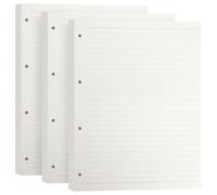 FYY A4 Refill Pad, 3 Packs 100GSM Thick Refill Paper,135 Sheets (270 Pages) Refillable Paper 4-Hole Punched for 4-Ring Binder, Folder,Refillable Notebook and Planner-Lined Paper