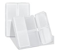 FYY Daily Pill Organizer, 7 Compartments Portable Pill Case Travel Pill Organizer,[Folding Design] Pill Box for Purse Pocket to Hold Vitamins,Cod Liver Oil,Supplements and Medication-Clear