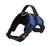 FYY Dog Harness No Pull, Breathable Adjustable Pet Vest, Reflective Oxford Easy Control Dog Harness with Sturdy Handle for Small Medium Large Dogs L-Blue