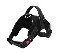 FYY Dog Harness No Pull, Breathable Adjustable Pet Vest, Reflective Oxford Easy Control Dog Harness with Sturdy Handle for Small Medium Large Dogs L-Black