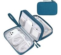 FYY Electronic Organizer, Large Travel Cable Organizer Bag Pouch Electronic Accessories Carry Case Portable Waterproof Double Layers All-in-One Storage Bag for Cable, Cord, Charger, Phone, Dark Green