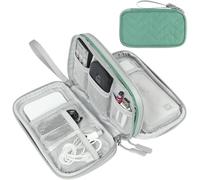 FYY Electronic Organizer, Travel Cable Organizer Bag Pouch Electronic Accessories Carry Case Portable Waterproof Double Layers All-in-One Storage Bag for Cable, Cord, Charger, Phone,-Pattern Green(M)