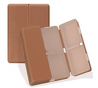 FYY Weekly Pill Organiser, Travel 7 Day Pill Box Case, [Folding Design] Portable Pill Container for Purse or Pocket to Hold Vitamins, Cod Liver Oil, Supplements, Medication Brown