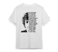 FYZPKR Bob-Dylan Forever Young Lyrics T-Shirt Music Vintage Unisex Cotton Size S-3XL WhiteLarge