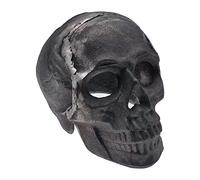 FYZTCOCPT(Fireproof)(Refractory) Imitated Human Skull Gas Log for Indoor or Outdoor Fireplaces, Fire Pits Halloween Decor Skull Charcoal