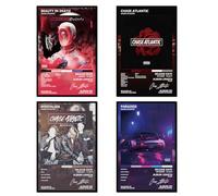 Fyzuf Chase Atlantic Poster Set of 4 Album Cover Music Posters for Room Aesthetic, Wall Art for Room Decor Merch Wall Art Prints HD Posters Unframed 12x18