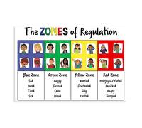 Fyzuf Emotional Management Zones Of Regulation Educational Poster Canvas Poster Wall Art Decor Print Picture Paintings for Living Room Bedroom Decoration Unframe-style 12x18inch(30x45cm)