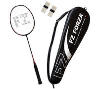 FZ Forza - Badminton racket Airflow 74 Lite - very light full graphite racquet for great control - strung - red + 2 overgrips for free + fullsize racketcover