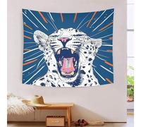 FZALUECVA 3D Leopard Print Wall Blanket Home Decoration Bedding Poster Wall Art Tapestry Wall Hanging Tapestries Soft Polyester for Bedroom Living Room Dorm Home Decorations 150cmx200cm