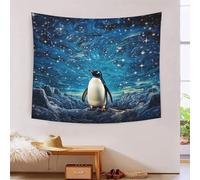 FZALUECVA 3D Penguin Print Wall Blanket Home Decoration Bedding Poster Wall Art Tapestry Wall Hanging Tapestry Soft Polyester for Bedroom Living Room Dorm Home Decorations 70cmx100cm
