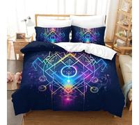 FZALUECVA Rainbow Microfiber Duvet Cover Set Decorative Duvet Cover All Seasons Comforter Cover 3pc with Zipper Bedding for Kids Boys Girls King(220x240cm)