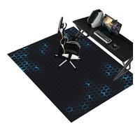 Fzamudng 130 x 150 cm Gaming Chair Mat - Office Chair Mat - Non-slip Rectangle Desk Chair Mat - Floor Protector Mat - Multi-Purpose Chair Mat for Floor Office Desk Hardwood Floors Tile Laminate