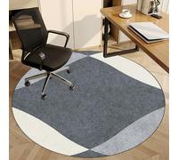 Fzamudng Office Chair Mat for Carpeted Floors, Carpet Chair Mats, Round Gaming Chair Mat, Hard-Floor Chair Mats, Floor Protector for Rolling Chair Floor Mats Wood/Tile Protection Mat for Home 80 cm