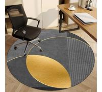 Fzamudng Office Chair Mat for Carpeted Floors, Carpet Protector Floor Mat, Round Gaming Chair Mat, Floor Protector for Rolling Chair Floor Mats Wood/Tile Protection Mat for Office Home 90 cm