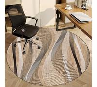 Fzamudng Office Chair Mat for Carpeted Floors, Carpet Protector Floor Mat, Round Gaming Chair Mat, Floor Protector for Rolling Chair Floor Mats Wood/Tile Protection Mat for Office Home 70 cm