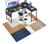 Fzamudng Office Chair Mat for Carpeted Floors, Low/Medium Pile Carpet Protector Chair Mat for Easy Glide, Gaming Chair Mat Floor Protector for Rolling Chair, Desk Chair Mat for Carpet 100 x 140 cm