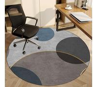 Fzamudng Office Chair Mat for Hard Floors, Computer Desk Gaming Chair Mat, Round Chair Floor Mat for Low Pile Carpet Floors, 100 cm Computer Chair Mat for Wooden Floor Protector for Home Office