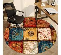 Fzamudng Office Chair Mat for Hard Floors - Desk Chair Mat Large - Non-Slip Floor Protector for Rolling Chair - 70 cm Round Carpet Protector Floor Mat for Laminate, Parquet