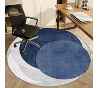 Fzamudng Office Chair Mat, Home Multi-Purpose Low-Pile Chair Carpet Hard Floor Protector Mat, Round Desk Chair Mat 90 cm, Non-slip Computer Gaming Chair Mat, Floor Protectors for Rolling Chairs
