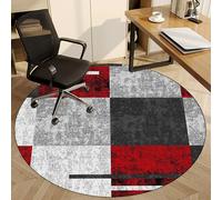 Fzamudng Round Desk Chair Mat for Home Office Carpet Protector Floor Mat 80 cm Office Chair Mat for Hardwood Floor Multi-Purpose Office Gaming Rolling Chair Mat Anti-Slip Floor Protectors Rug