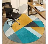 Fzamudng Round Office Chair Mat for Hardwood Floor 80 cm, Computer Desk Gaming Chair Mat, Non-Slip Floor Protector for Rolling Chair, Carpet Chair Mats, Floor Mat for Laminate Parquet Tile Floors