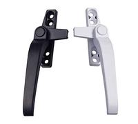 Fzaqwen 2 Pieces Casement Locking Handle Zinc Alloy Universal Window Handle Door Handle Suitable for Double Glazing Security Doors, Black Left White Right, 113x73x23mm