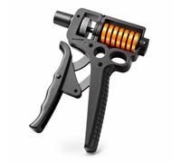 Fzaqwen Adjustable Hand Gripper Grip Exerciser Forearm Strengthener With Turn Knob Resistance And Textured Anti Slip Handle, Silver Basic Hard Handle Model [5-120KG Adjustable], Night Black