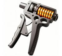 Fzaqwen Adjustable Hand Gripper Grip Exerciser Forearm Strengthener With Turn Knob Resistance And Textured Anti Slip Handle, Silver Basic Hard Handle Model [5-165KG Adjustable], Night Black