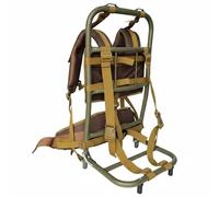 Fzaqwen Adjustable Hiking Frame Backpack Frame Carrier With Folding Portable Structure And 1000D Nylon Straps Suitable for trail, Green Khaki Backrest, Multicolor, Green Khaki