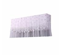 Fzaqwen Air Conditioner Cover Split Indoor Cooling Curtain Cover Unit Dust Protector Wind Reducing Decorative Screen Linen With Raised Embroidery suitable for , Pink , Open 88