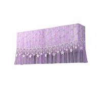 Fzaqwen Air Conditioner Cover Split Indoor Cooling Curtain Cover Unit Dust Protector Wind Reducing Decorative Screen Linen With Raised Embroidery suitable for , Purple , Open 92