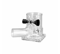 Fzaqwen Aluminum Router Cover Universal Router Base Dust Suction Port Precision Adjustment Screw Clear PC Construction Suitable for Intricate Trimming Home Woodwork, Transparent Thick W