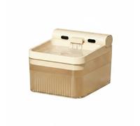 Fzaqwen Automatic Drinking Water Dispenser Pet Waterer With Intelligent Control And Recirculating System 4L Large Capacity PP, Tea Apricot, Basic Induction Model