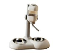 Fzaqwen Automatic Pet Feeder And Waterer with Adjustable Bowl And Removable Bottle, Suitable for Cats, Dogs, And - for Home Use, brown