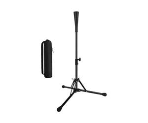 Fzaqwen Baseball Training T Stand Folding Batting Tee Adjustable Iron Tripod Rubber Cap Sturdy Structure Portable Design Suitable for Individual Practice Team, Integrated Foldable