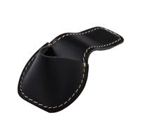 Fzaqwen Billiard Chalk Holder Leather Compact Chalk Organizer Quick Access Attachment Stitched Tan Border Minimal Style Suitable for