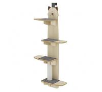 Fzaqwen Cat Climber Cat Perch Cat Scratcher With Door Clearance Requirement 3 mm And Stable Support For Daily Climbing Suitable for indoor doors and, 12mm Yellow Oak High Fiber Cat Head Model