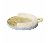 Fzaqwen Cat Cooling Bed Round Pet Cushion Lounger Mat With Botanical Cooling Pad Supportive 45D Foam Soft Bolstered Rim Breathable Long Staple Non Slip, Sea Salt, 60-60-4cm