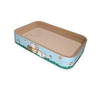 Fzaqwen Cat Scratcher Board Cats Scratch Pad Sleeping Bed Scratcher Bowl Nest Cardboard Lounge Bed Prevents Furniture Damage Corrugated Scratching Play Toy Cl, L