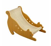Fzaqwen Cat Scratching Board Cat Scratcher Lounger Cat Lounge Bed Cat Sofa With Sisal Scratch Pad And Wood Frame Body-Supporting Curve And Dry Ventilated Base