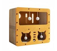 Fzaqwen Cat Scratching Board Two Tier Scratcher With Dense Corrugated Surface Hanging Balls And Stable Support Suitable for families indoor activity claw room