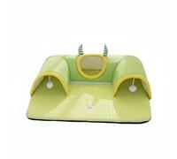 Fzaqwen Cat Tunnel Bed Cat Bed Cat Tunnel Cat House Cat Mat With High Density Sponge Support And Refreshing Surface Suitable for summer naps indoor exercise small pets, Green, Little Monster