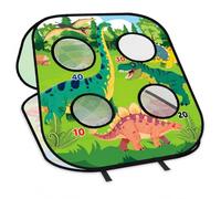Fzaqwen Children Throwing Game Toss Set Oxford Cloth Foldable Target Stand Indoor Outdoor Competitive Activity Suitable for Classroom Activity Home Recreation, Dinosaur Theme with Chinese Co