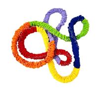 Fzaqwen Cooperative Stretch Band Dynamic Movement Exercise Prop Multi Color Cooperative Stretch Rope Resistance Band for Children Gym, 4m