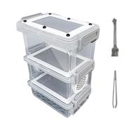 Fzaqwen Crickets Breeding Case Portable Roach Scorpion Ventilation Feeding Box Clear Terrarium Habitat Transparent House Animal Transport Suitable Fo, Style C