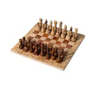 Fzaqwen Decorative Chess Board Chess Ornament Chess Sculpture Chess Set Marble Stone Centerpiece With Square Board And Display Pieces Suitable for desks, Chessboard Ornament A G207