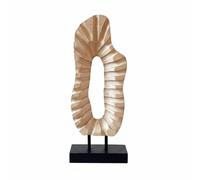 Fzaqwen Decorative Sculpture Abstract Statue Table Ornament Resin Carving Modern Minimalist Art Piece Japanese Aesthetic Style Suitable bookshelf display, Beige, Irregular High